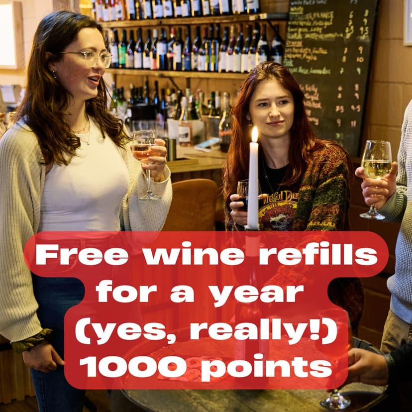 reward of FREE WINE FOR A YEAR!