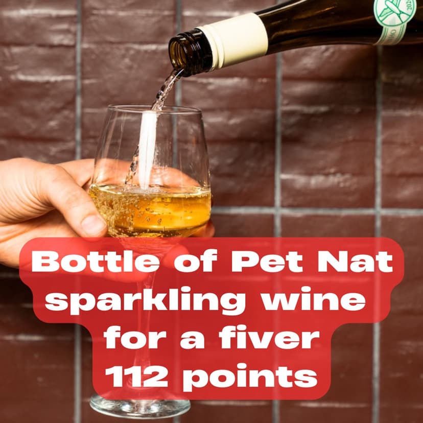 Bottle of Pet Nat sparkling wine for just a fiver!