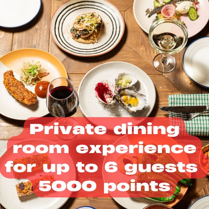 very own private dining experience for six people!